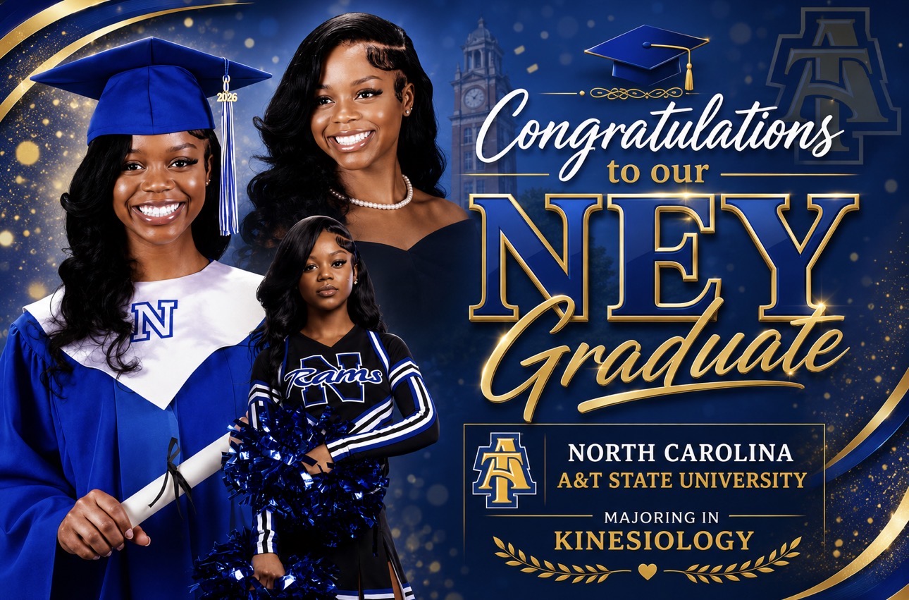 Congratulations to our NEY graduate attending North Carolina A&T State University